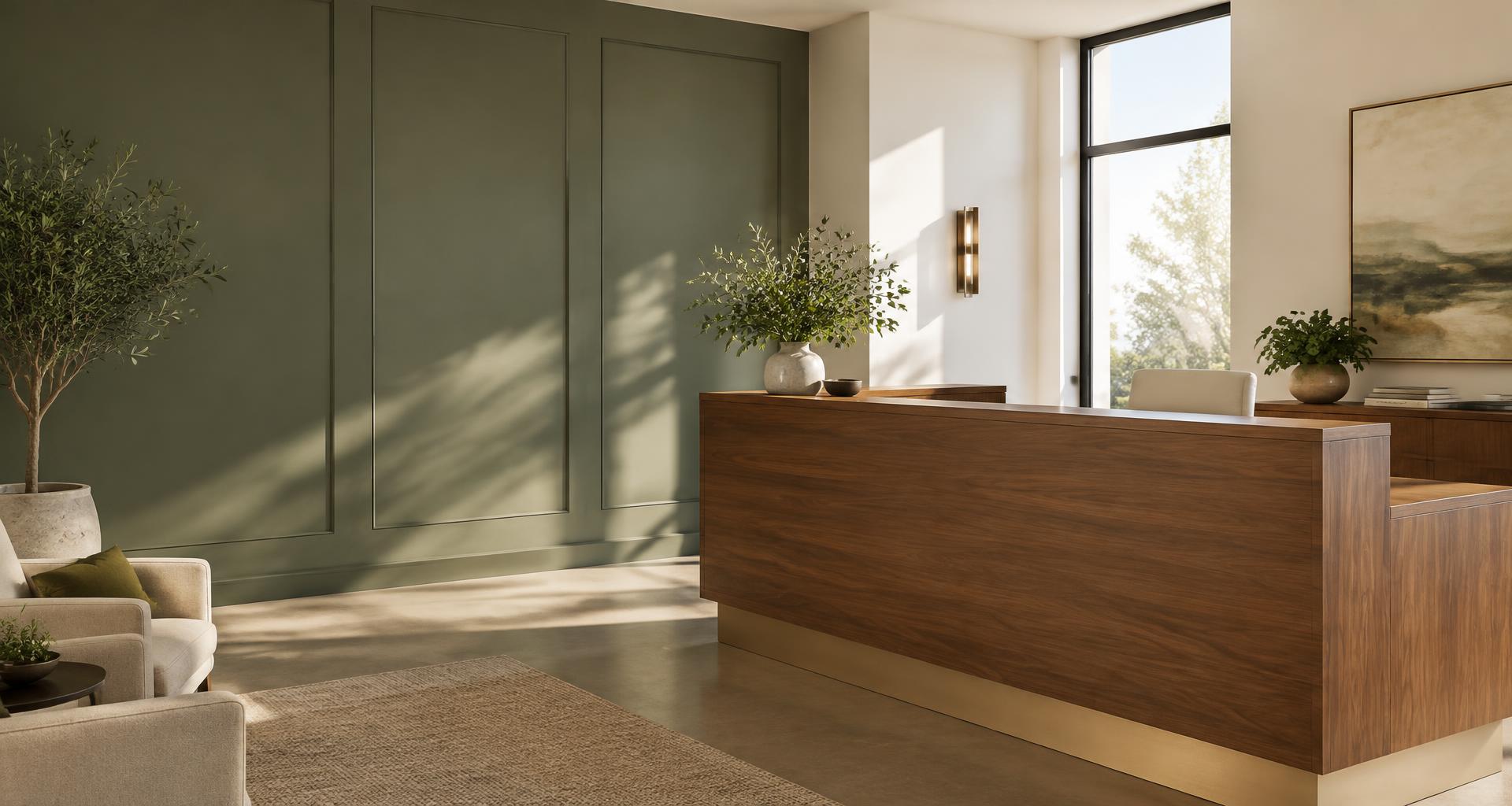 An inviting professional office reception